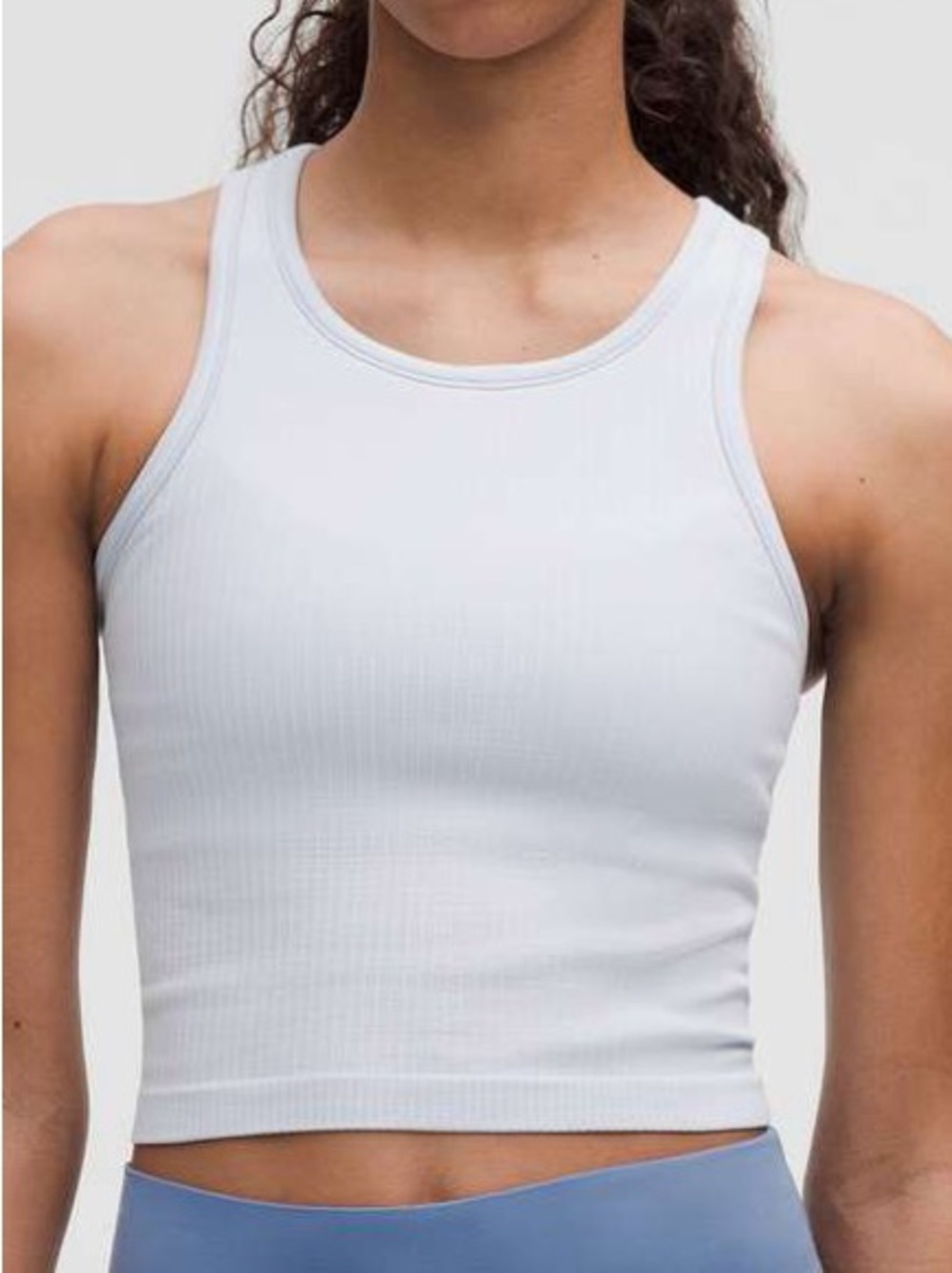 Lululemon Ebb to Street Cropped Tank - Starch Blue